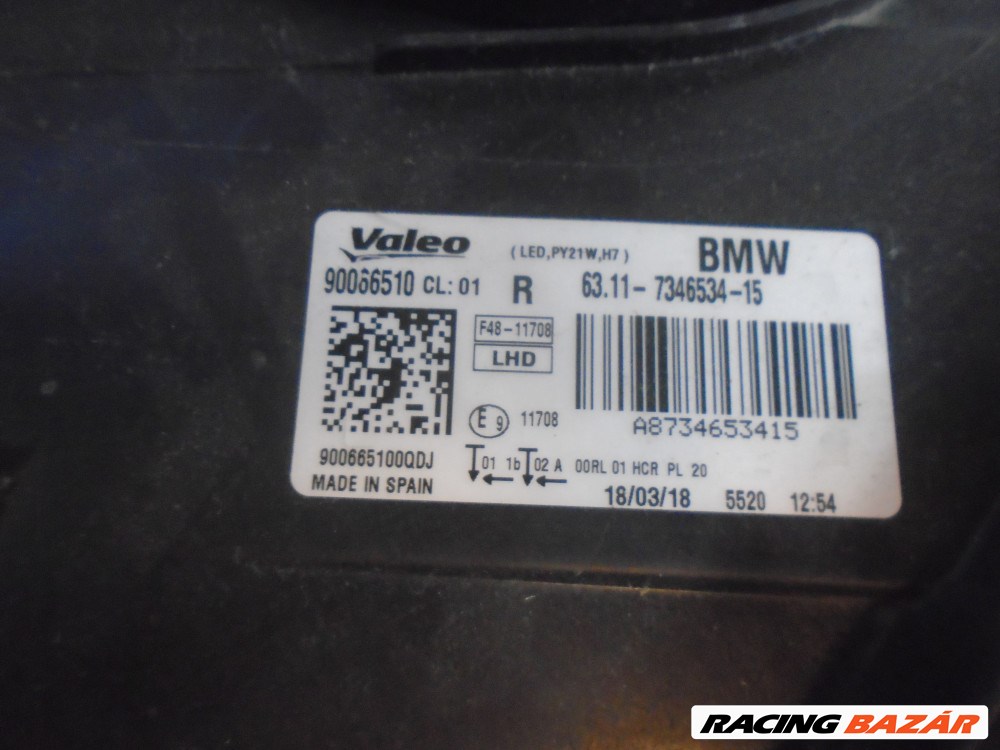 ÁR / DB [GYÁRI BONTOTT] BMW - LED FÉNYSZÓRÓ | BAL, JOBB OLDALI | F48 H7 / X1 | 3. kép